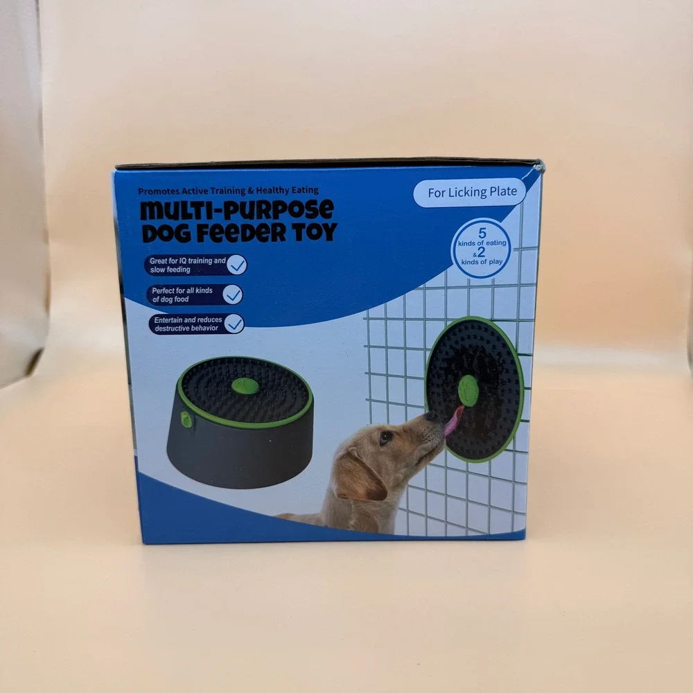 Multi-Purpose Dog Feeder 3 in 1 IQ Training Slow Feeding w/ Treat Ball, Lick Mat